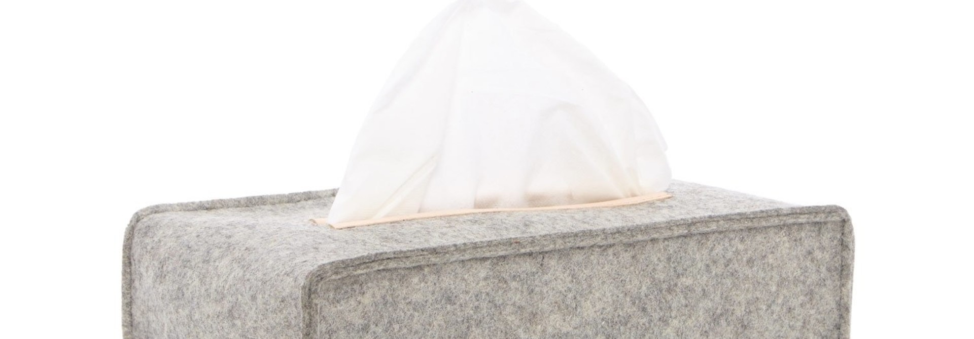 Felt Tissue Box Cover Large - Granite