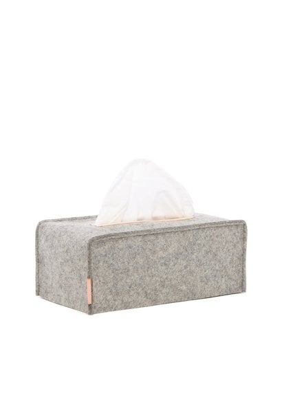 Felt Tissue Box Cover Large - Granite
