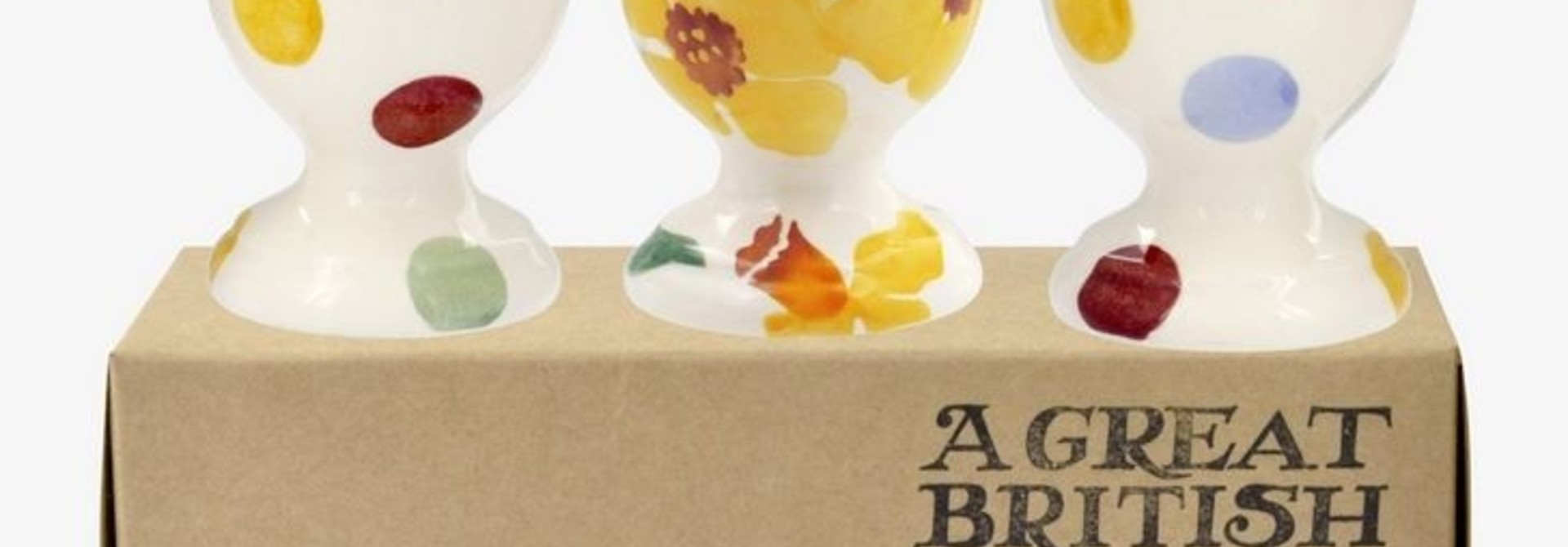 Daffodil & Polka Dot - Set of 3 Egg Cups Boxed
