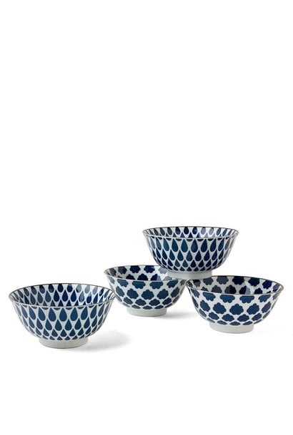Blue & White - 6" Bowl Set (4)