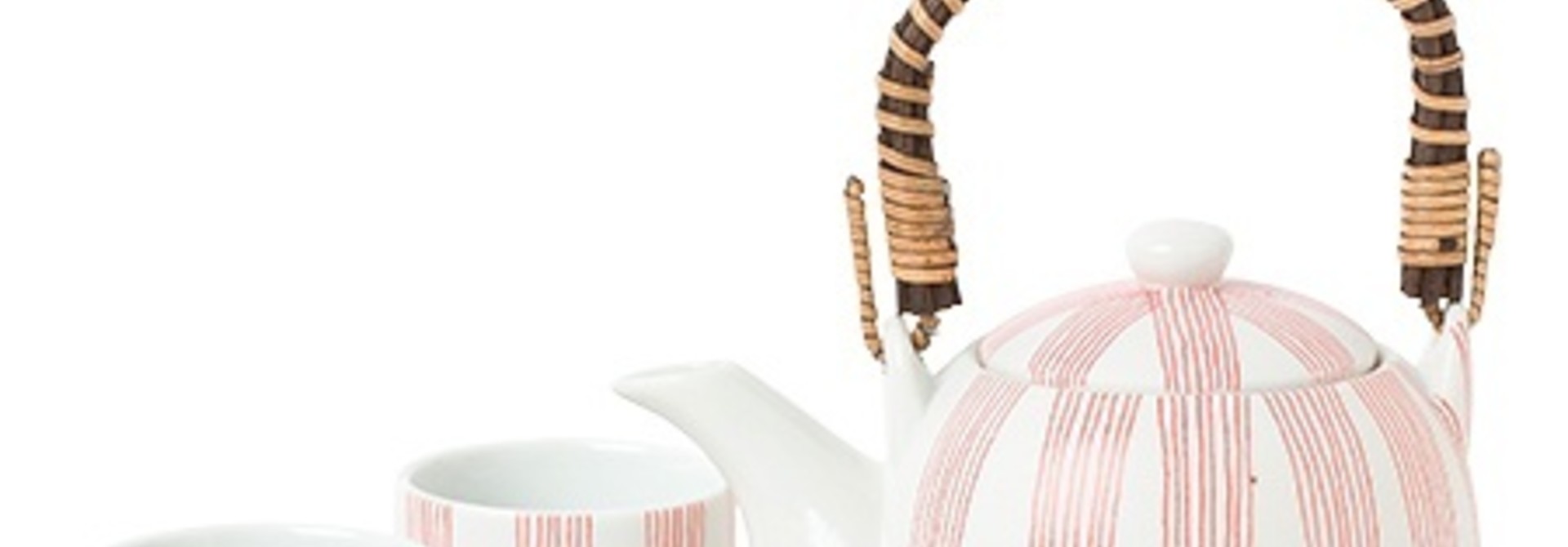 Obi Red Stripe - Tea Set