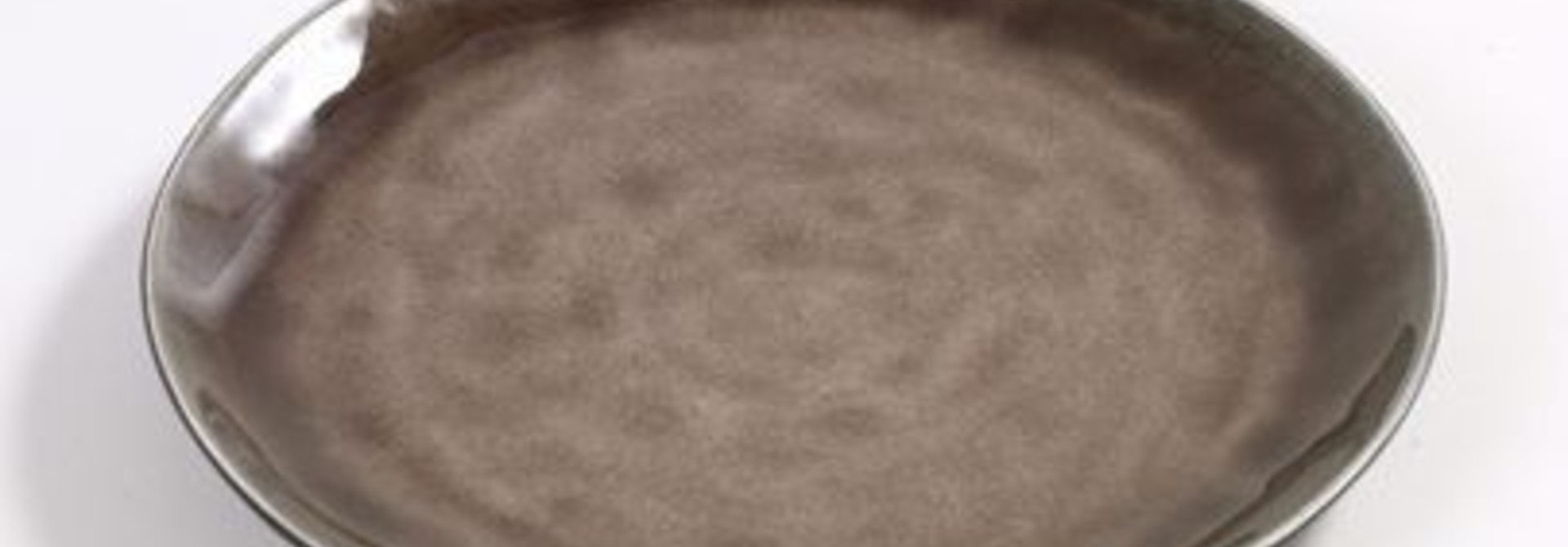 8" Ceramic Plate - Brown