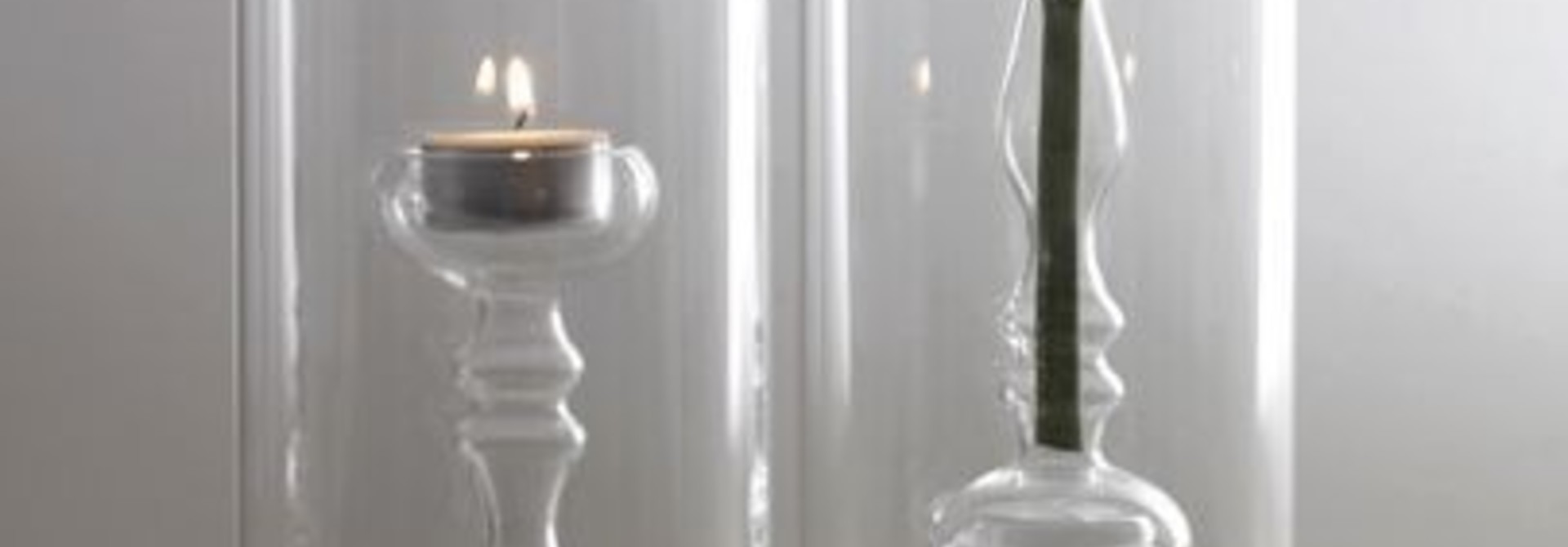 12" Hurricane Glass Vase