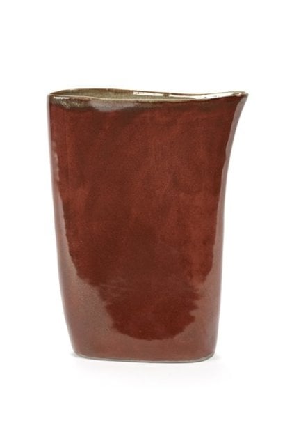 13" Ceramic Vase - Rust