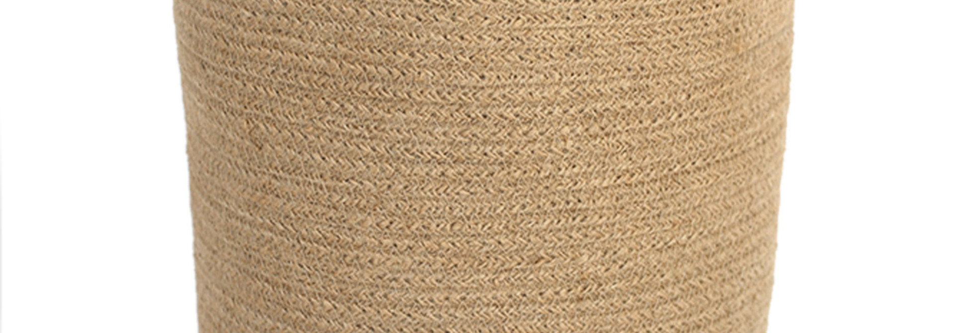 Jute Round Trash Basket