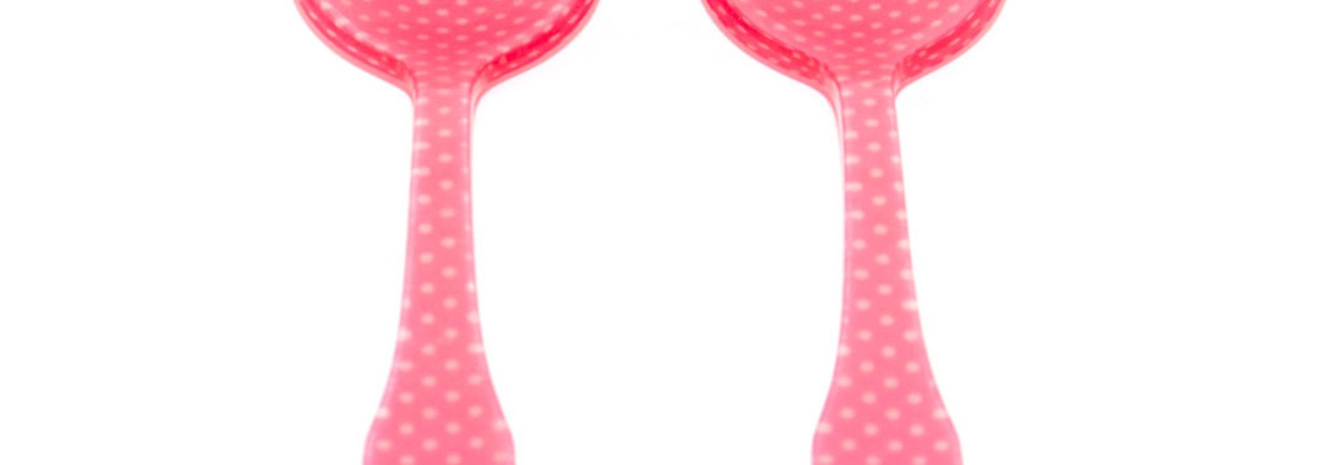 2 pc Salad Set Lg - Pink Dot