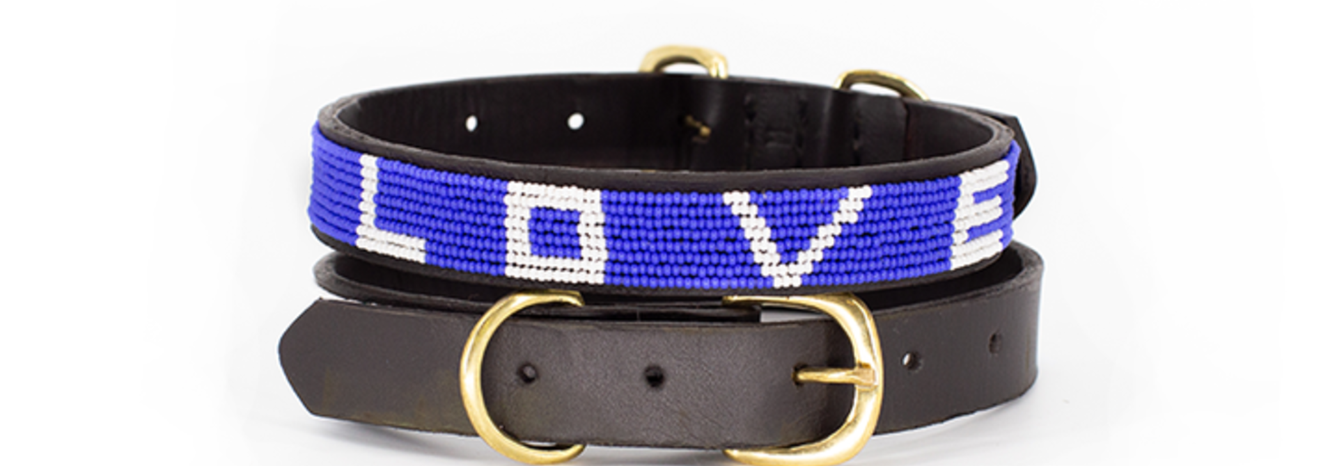 Pet Collar LOVE Cobalt Large