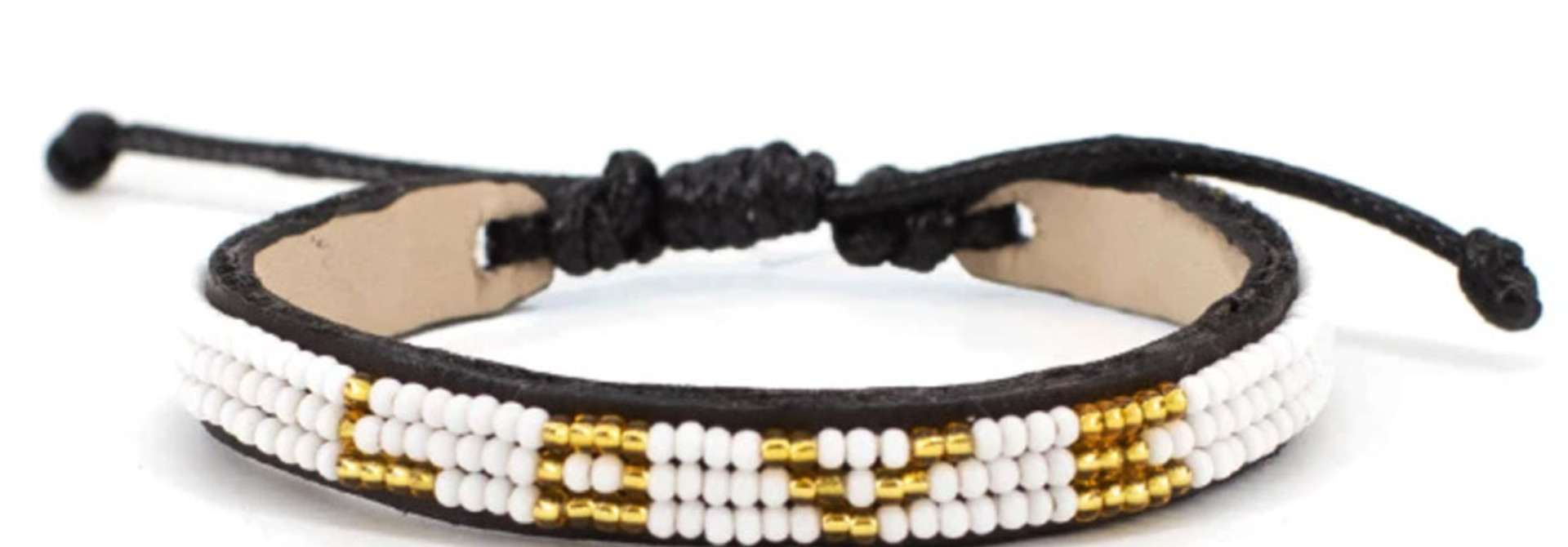 3 Row LOVE Bracelet White/Gold