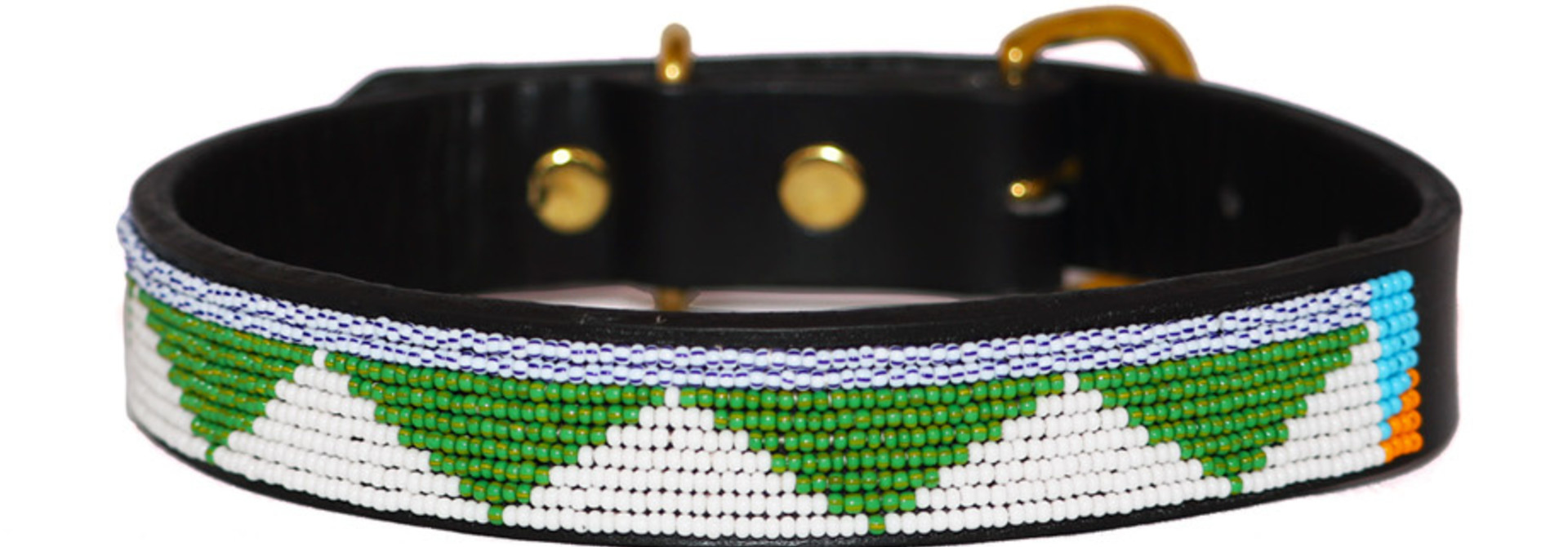 Pet Collar Tribal Green Large
