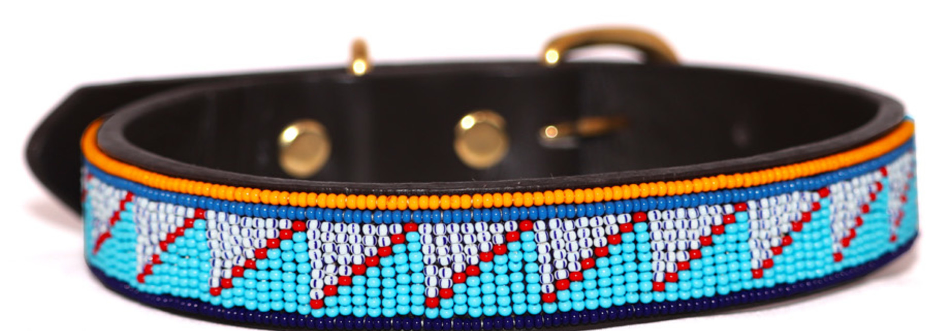 Pet Collar Summer Blue/Grey Large