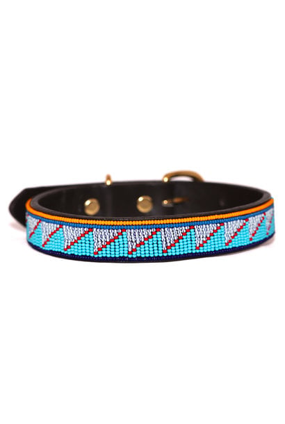 Pet Collar Summer Blue/Grey Small