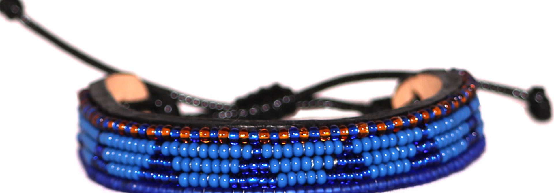 5 row Piramidi Bracelet Blue/Blue