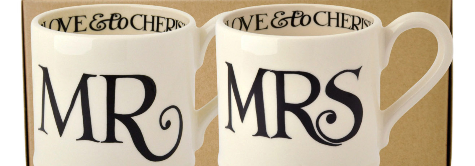 Mr & Mrs Set - 2 1/2 Pint Mugs Box
