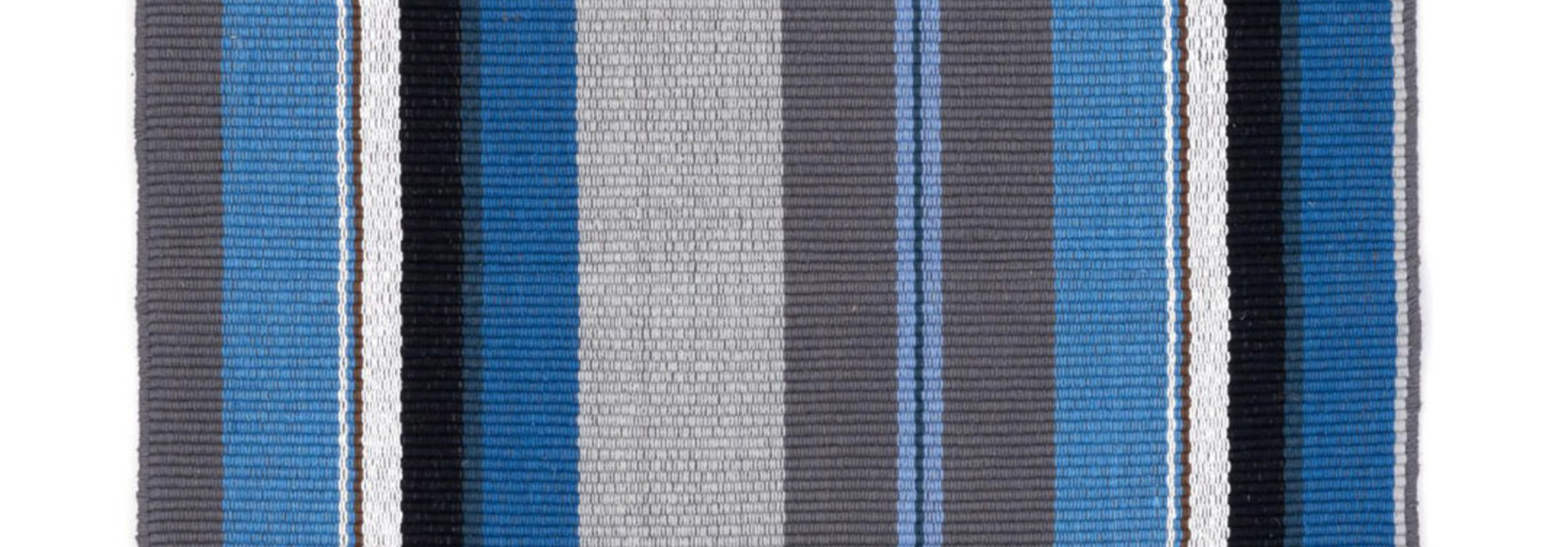 Midnight Stripe Woven Cotton Rug