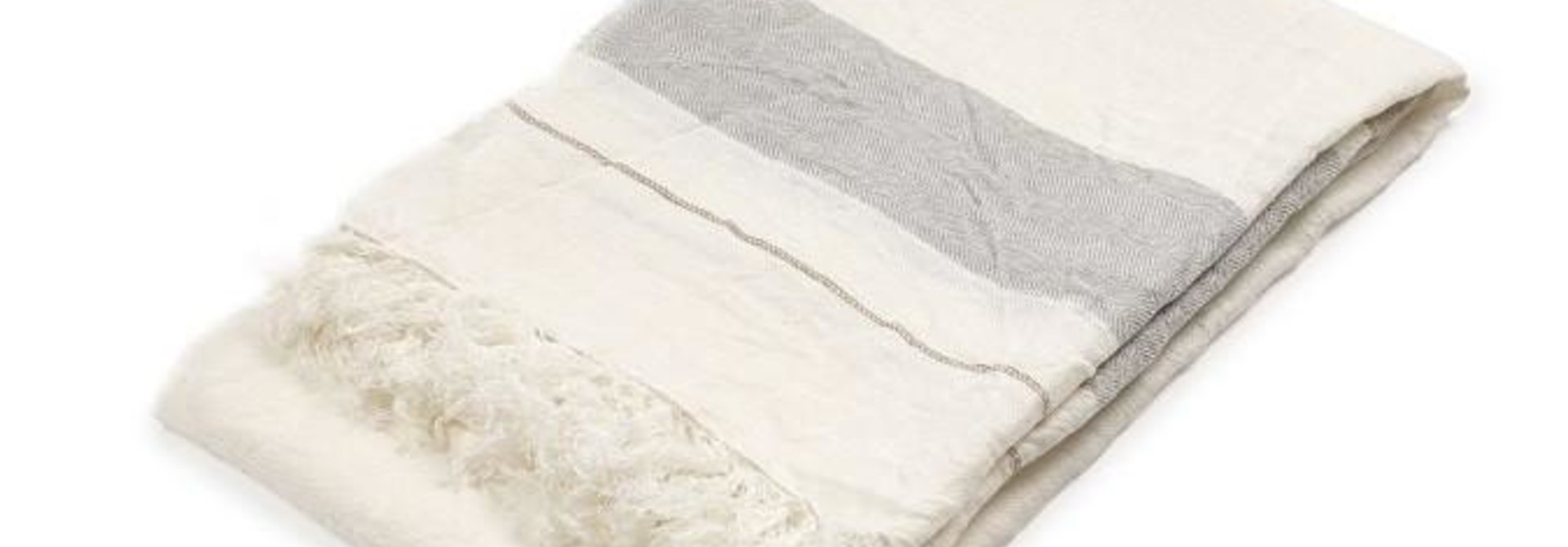 Bath Towel Fouta - Oyster Stripe