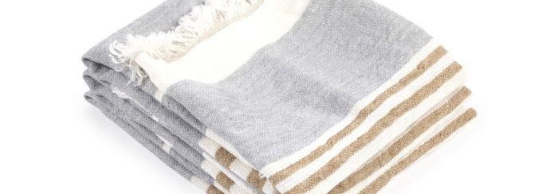 Bath Towel Fouta - Ash Stripe