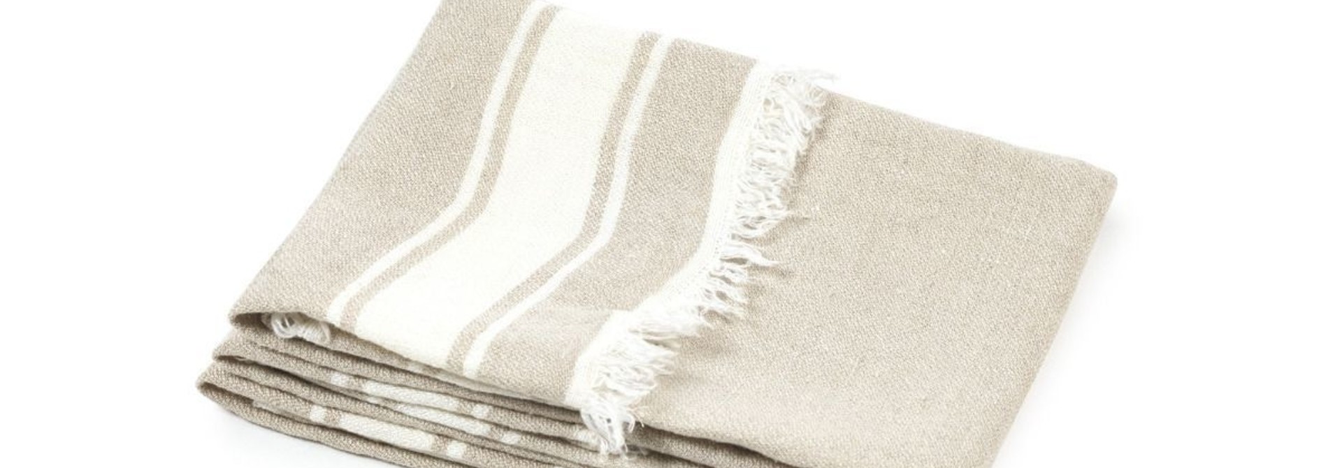 Bath Towel Fouta - Flax Stripe