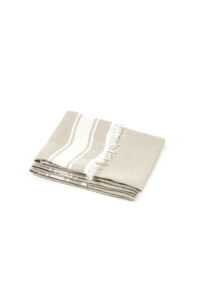 Guest Towel  Flax Stripe - 21.5" x 25.5"