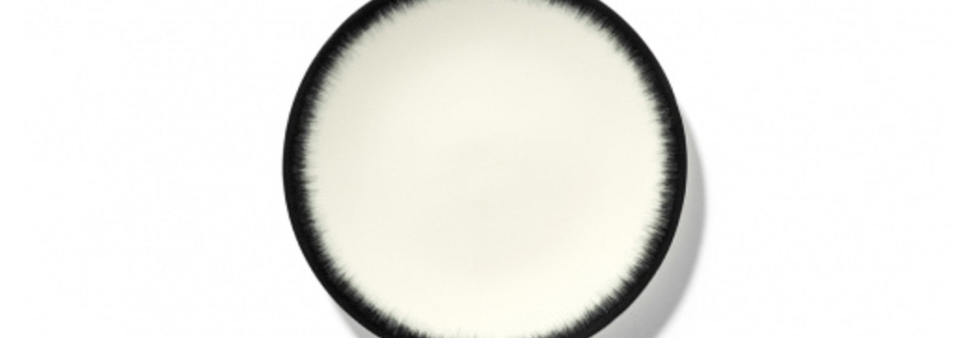 Side Plate - Off wh. w/blk - B4019301-Var 3