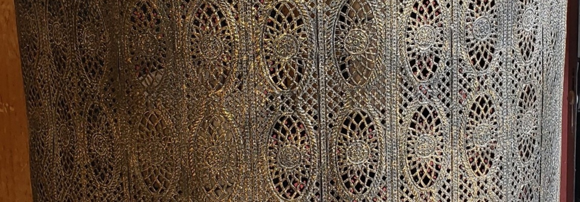 Lantern - Ornamental - Blk/Gold - Lge
