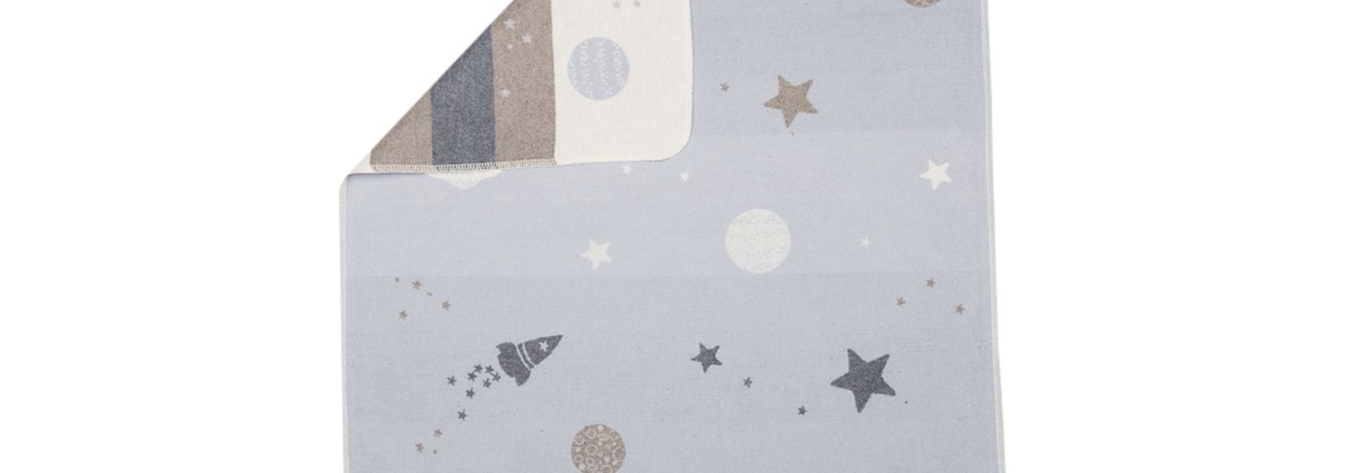 Blanket - Planets - Blue/Grey