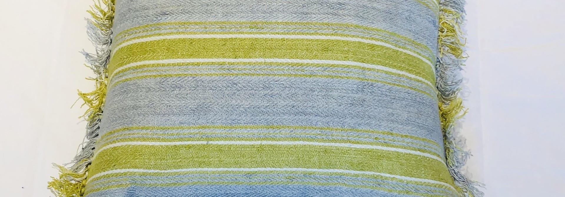 Cushion - Ticking - Blue/Green