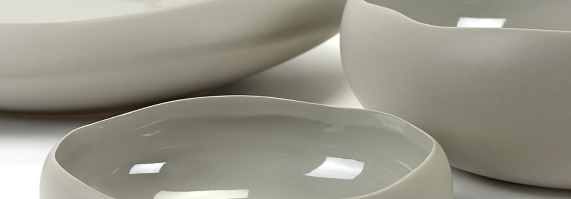 8.5" Bowl Irregular Shape - Taupe
