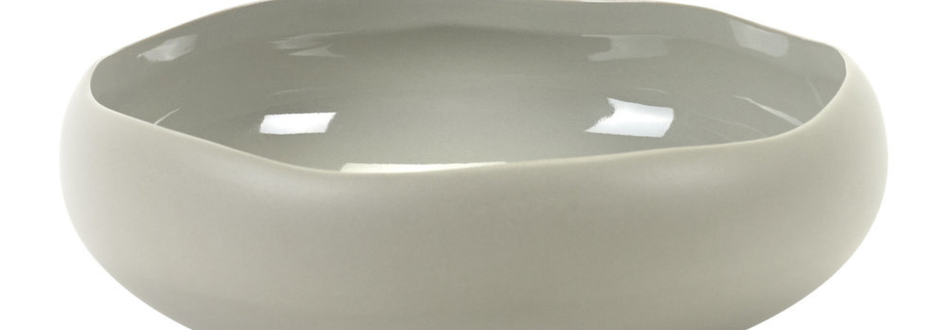 10" Bowl Irregular Shape - Taupe