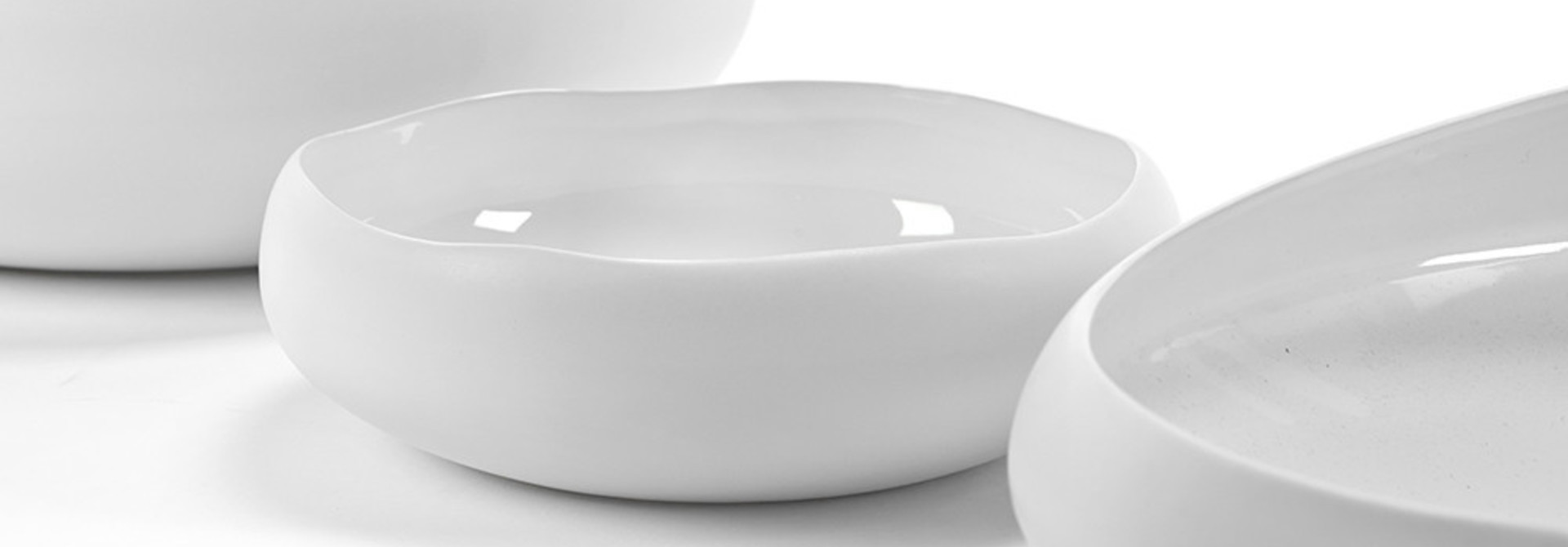 8.5" Bowl Irregular Shape - White
