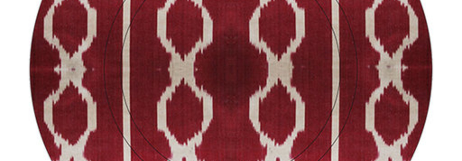 Dinner Plates - Ikat - rust - Set of 4