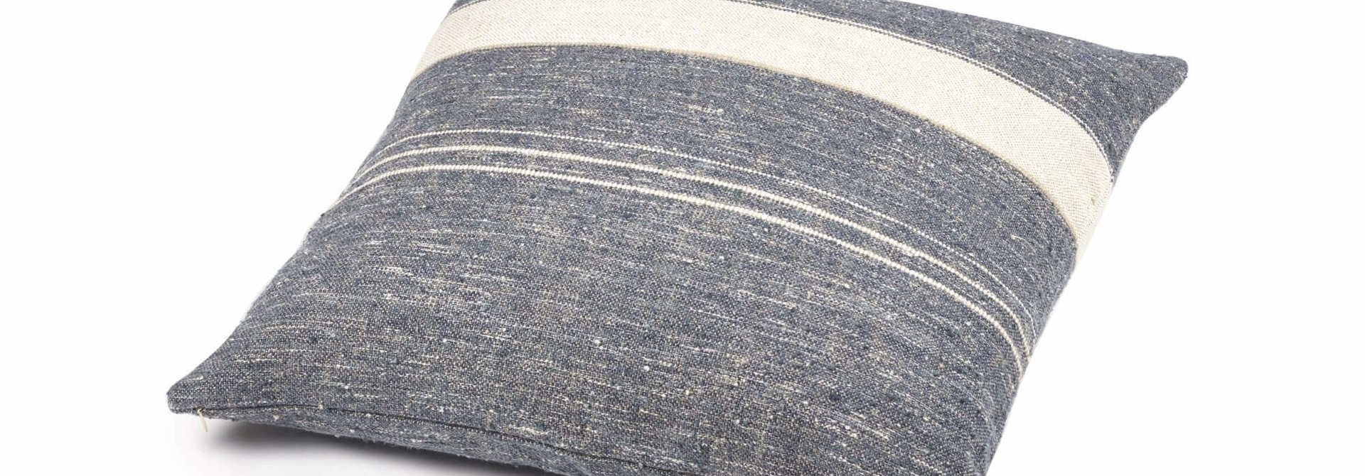 Cushion Cover - North Sea Stripe- Blue