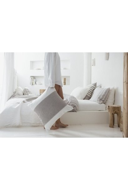 Cushion Cover Charlotte Oyster/Grey - 25" x 25"