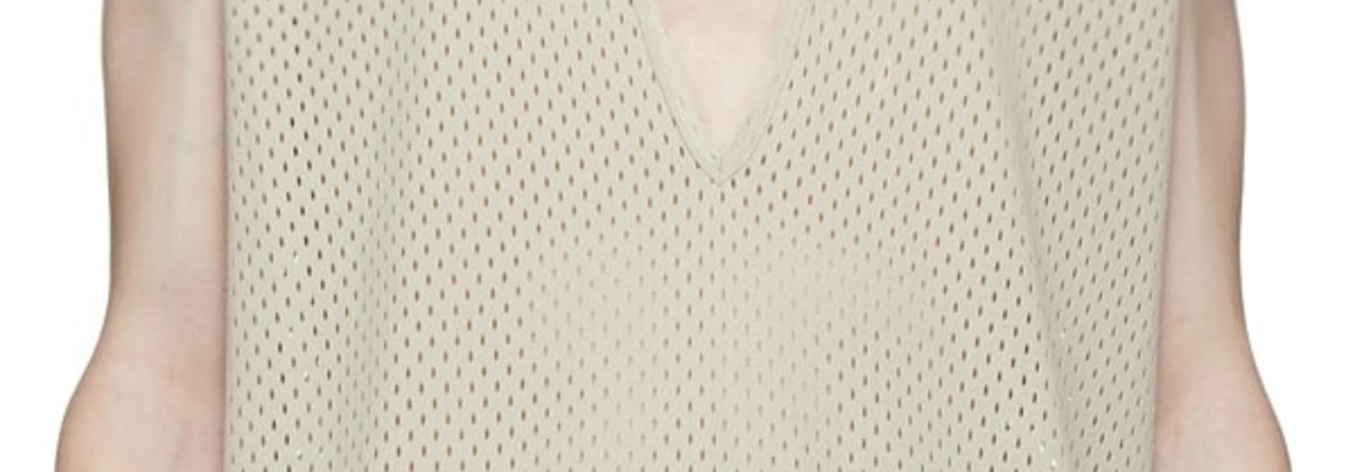 T-shirt - Mesh - Long - Pearl - XS
