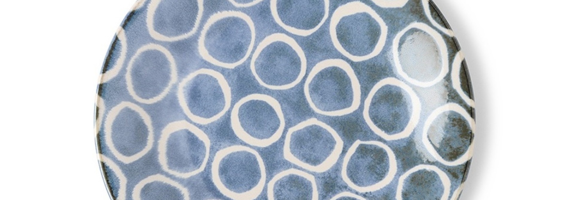 Rustic White Circles - Plate