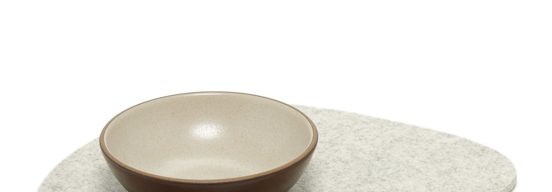 Felt Trivet Stone Large - Heather White