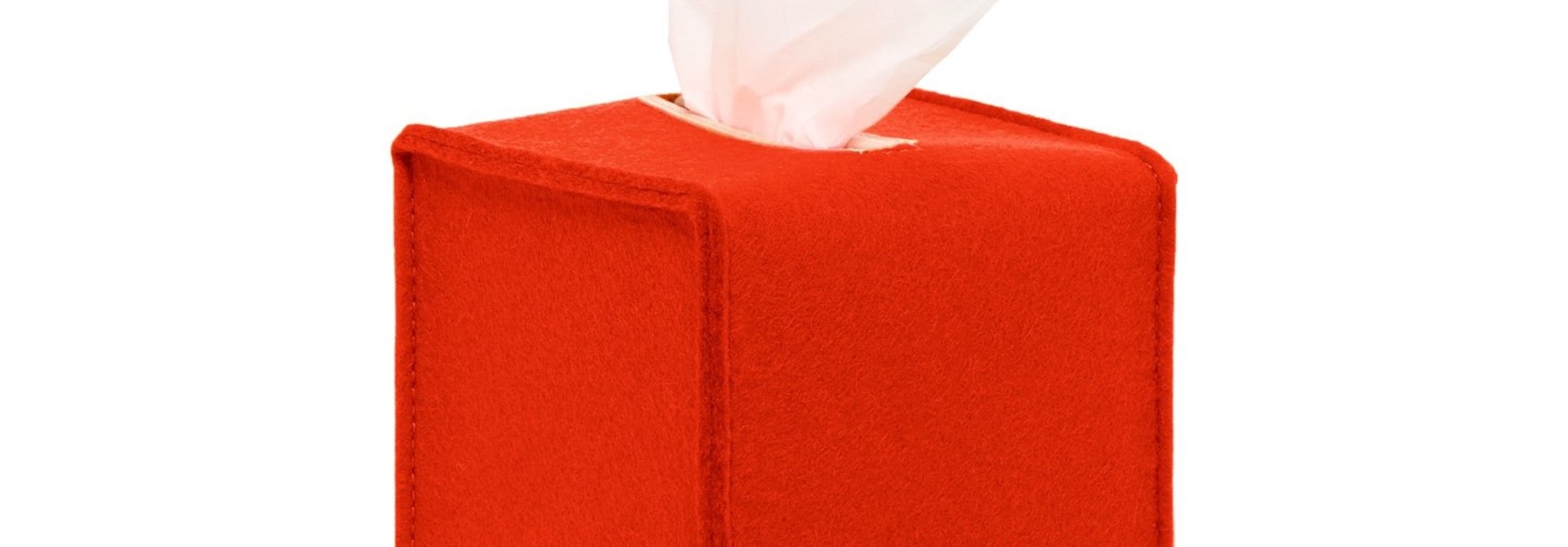 Felt Tissue Sq Box Small - Orange