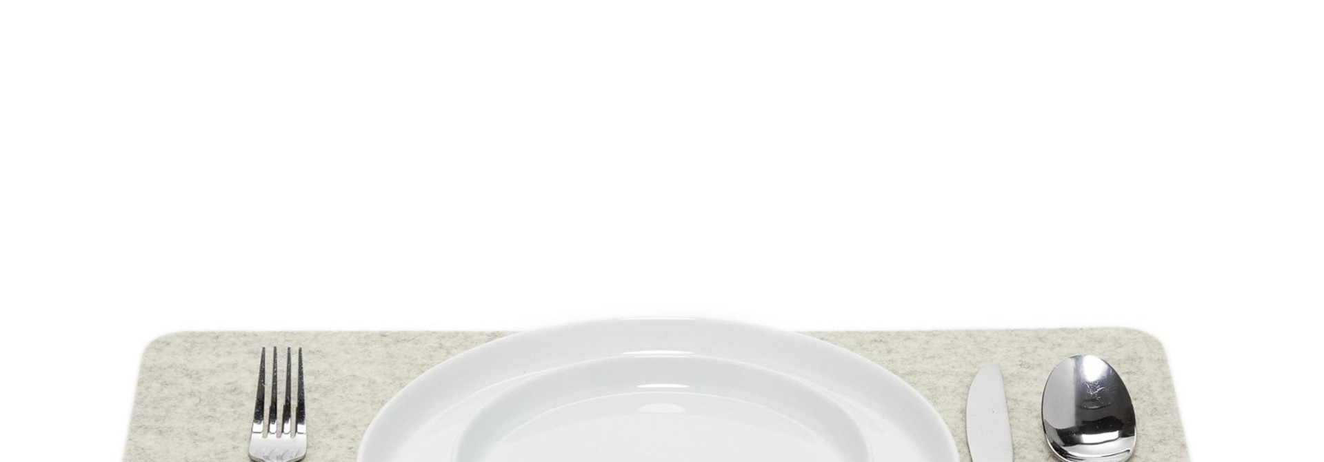 Felt Placemat - White Heather