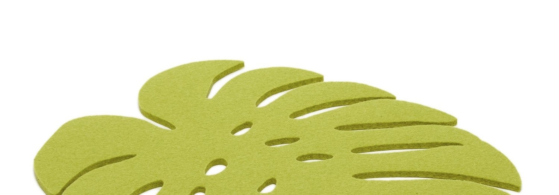 Felt Trivet Monstera - Pistachio - Lge