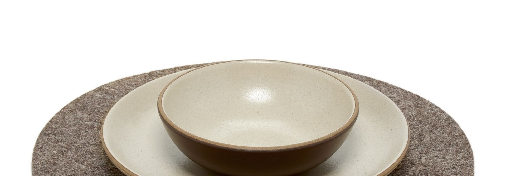 Felt Placemat - Round - Ash Brown