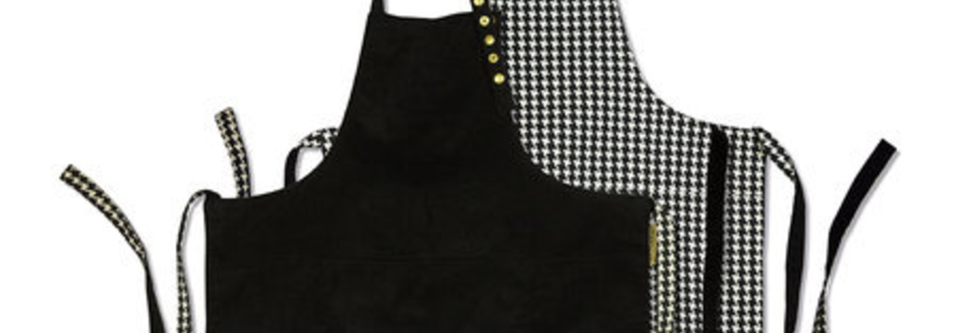 Reversible Apron - Black/ Houndtooth