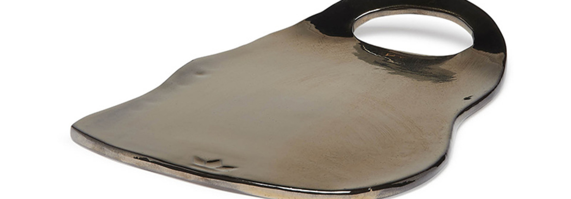 Ceramic Serving Plate -Ted - Platinum - Lge