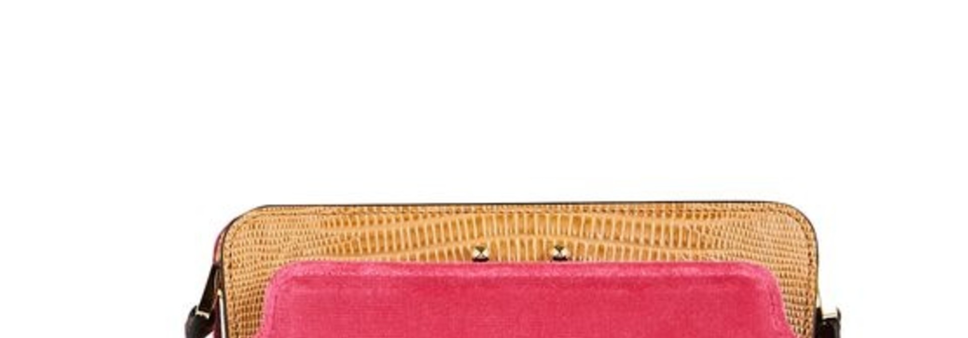 Shoulder Bag - Fushia/Beige