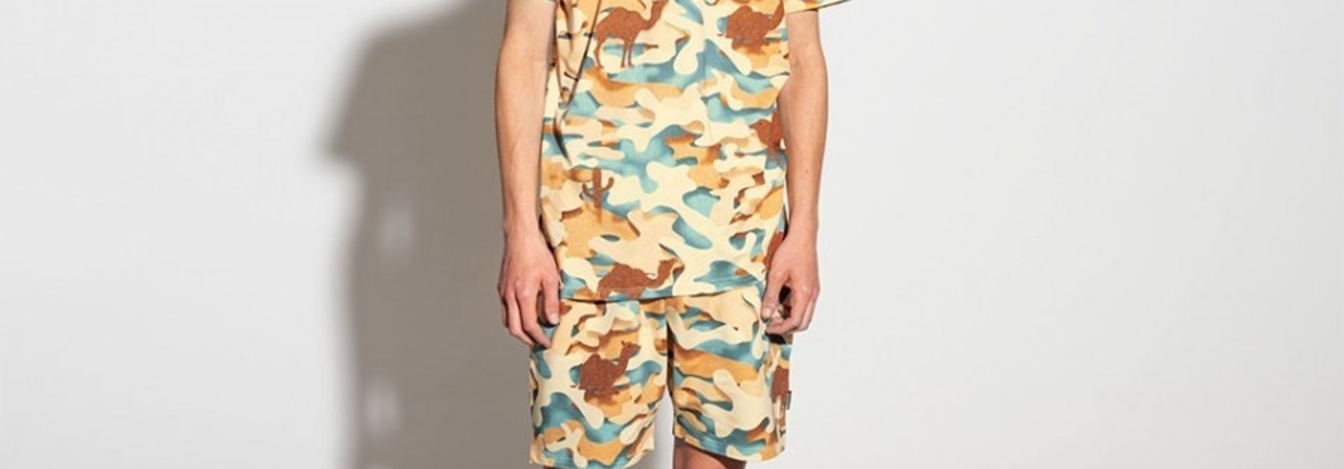 2 Pc s/s Top & Shorts - Desert - Men's - Lge