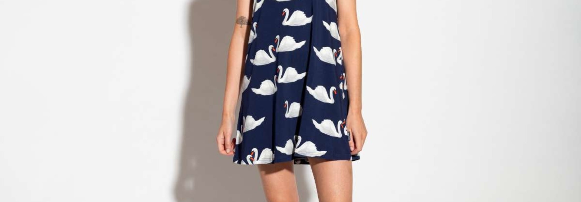 Tank Dress - Cotton - Swan - Sm