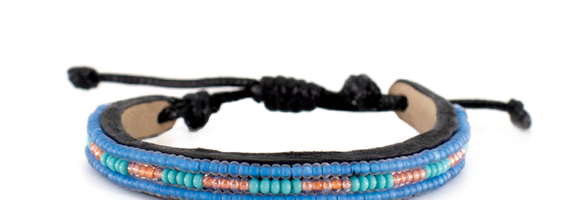 3 row Bracelet - Sea Blue