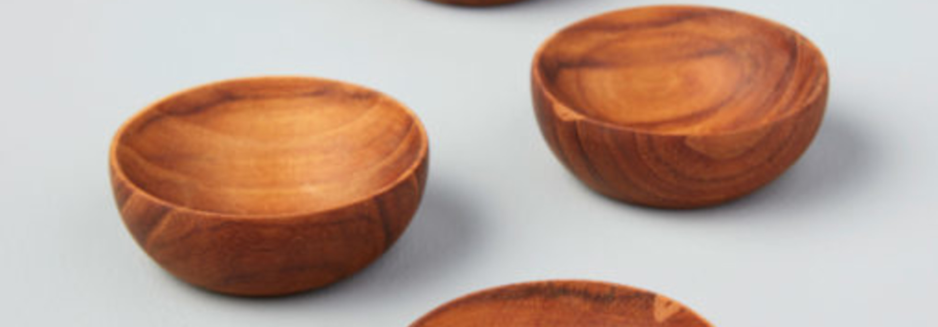 Teak Round Bowls - Sm - Set of 4