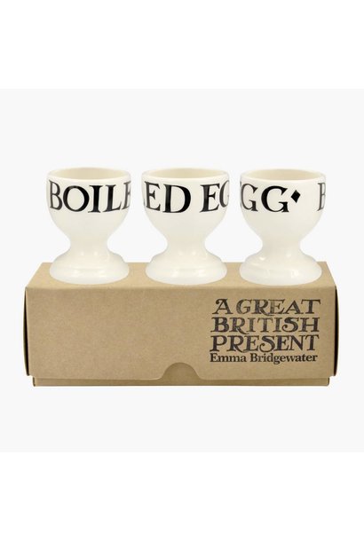 Black Toast Set of 3 'Boiled Egg' Cups