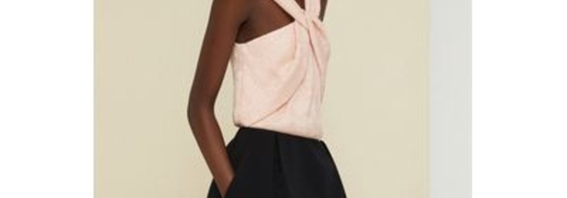 Two-tone Twist Front Dress - Sz 40