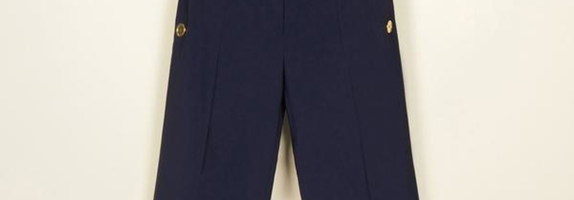 Summer Wool Sailor Trousers - Navy - Sz. 38