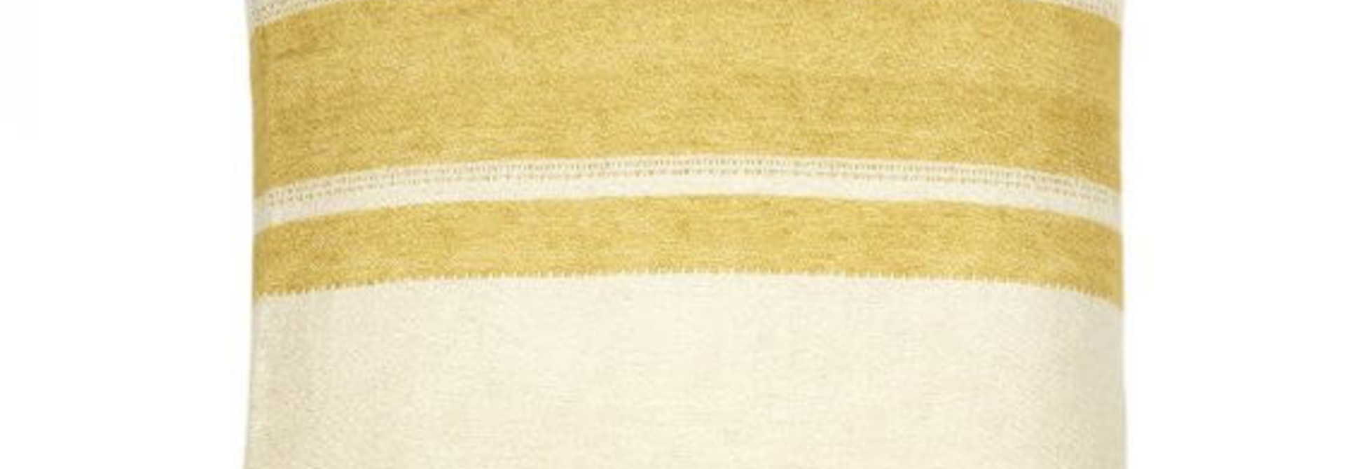 Cushion Cover - Belgian - Mustard Stripe